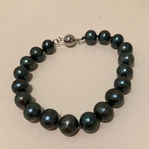 Peacock Pearl Bracelet with 14k gold clasp